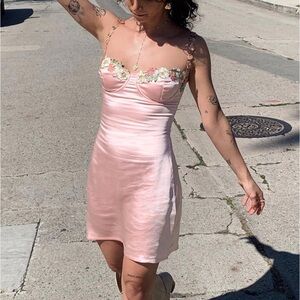 Princess Polly Pink Satin dress